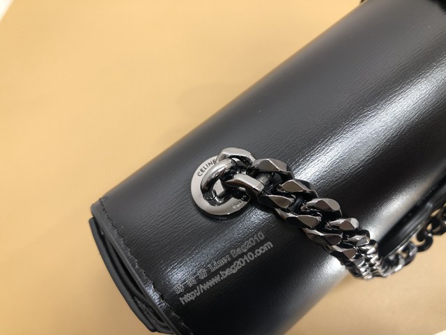 Celine專櫃2022新款CUIR TRIOMPHE皮標標誌印花鏈條包 賽琳凱旋門鏈條肩背包 sldj2326